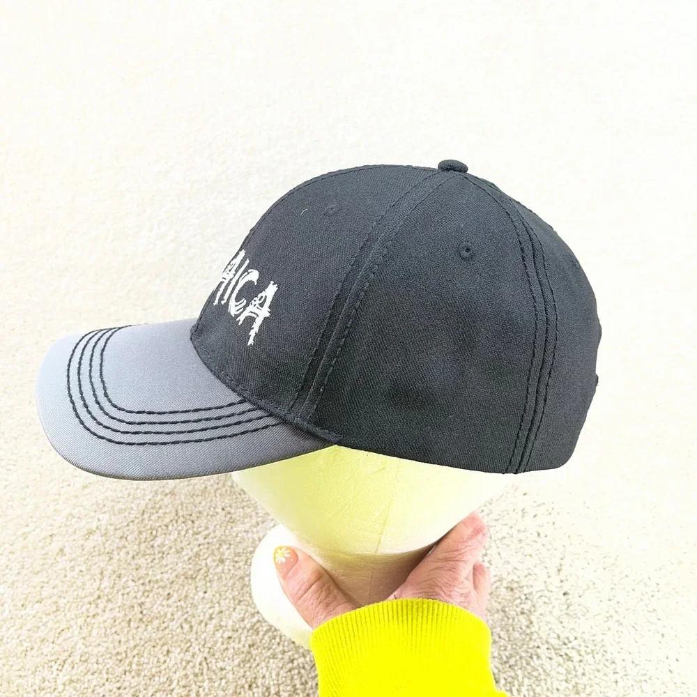 Laid-Back Jamaica Baseball Cap Mens OSFM Black Grey‎ Snapback Hat